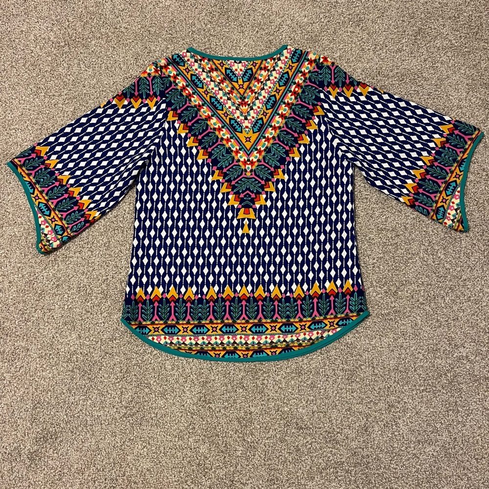Pink Owl Multicolor Geometric Blouse - Picture 7 of 7
